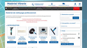 Materiel Vitrerie Site e-commerce administrable