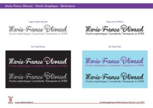 Charte Graphique Marie France Olivaud - Claire & Claire