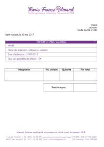 Facture - mise en page