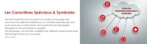 Les Caracteres Speciaux et Symboles - mise en page