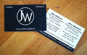 Jwell Muzillac - Herbignac - carte de visite vernis sélectif