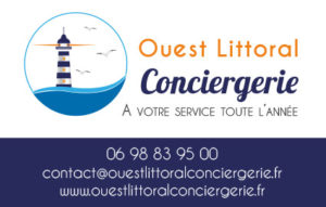 Carte de Visite Ouest Littoral Conciergerie création impression magnet