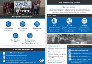 ABL outsourcing : flyer de recrutement (recto/verso)