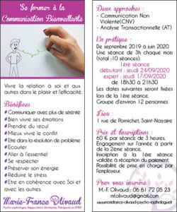 Flyer formation Communication Bienveillante marque page