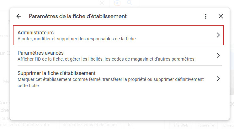 Google My Business : partager l’administration d’une fiche d’établissement