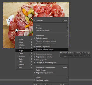 Gimp taille fichier