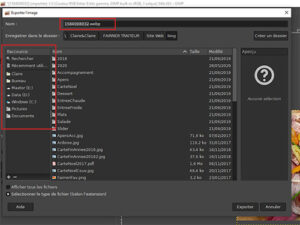 Gimp export image pour le web