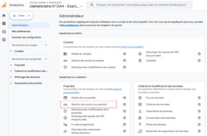 Tuto accès google analytics paramètre