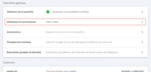 Tuto accès google search consol utilisateurs