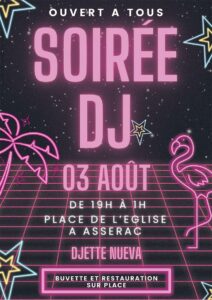 Comité Des Fêtes Asserac affche soirée DJ
