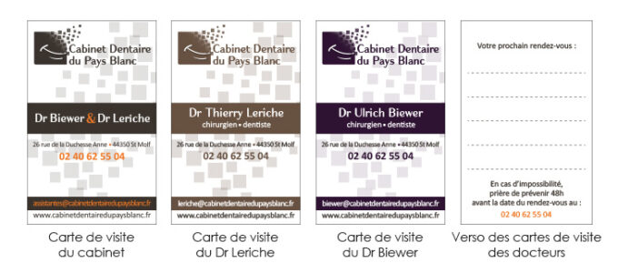 Cartes de visite Dentiste guérande