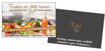 Traiteur des Mille Saveurs Carte de visite vernis selectif