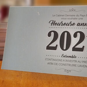 Cabinet Dentaire du Pays Blanc : carte de voeux 2021
