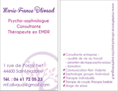 Carte Visite - Marie France Olivaud Saint Nazaire