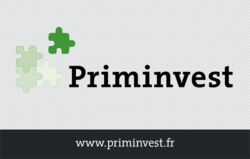 Priminvest Carte de visite recto - mise en page